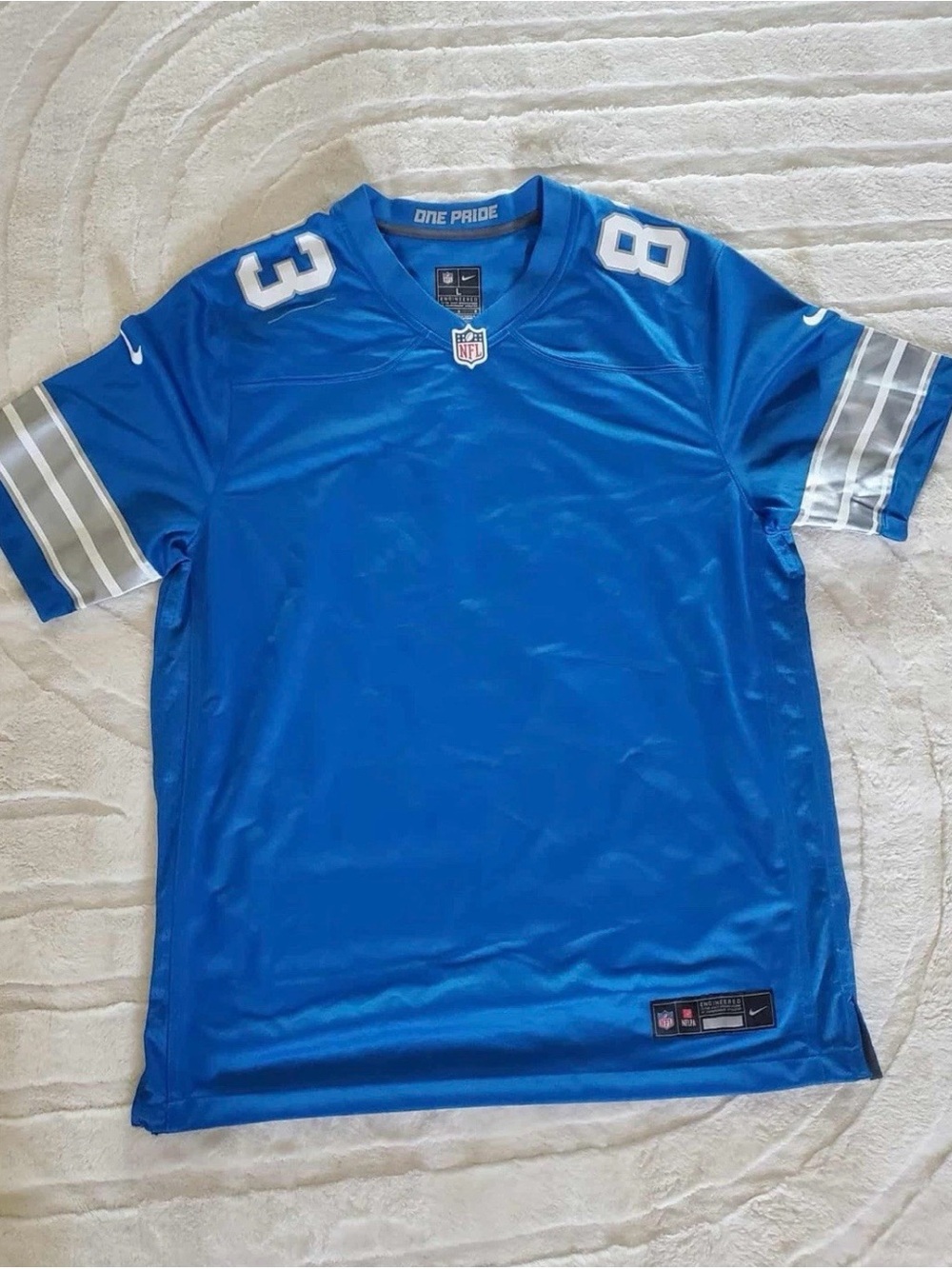 Nike Blue Men's Football Jersey with White Number Accents